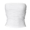 European and American Women's Spring Sleeveless Solid Bandeau Slim Fit Crop Top