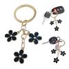 Eelgant Floral Keychain For Women Colorful Flower Keyring Pendant Alloy Key Holder Girls Bag Charm Accessories Gift
