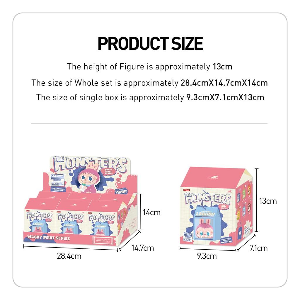 [POP MART Official Store] THE MONSTERS Wacky Mart Series Squishy Charm [1 Piece] labubu Lovebu Pop Mart Blind Box Figure Toy Gacha Gacha Plastic