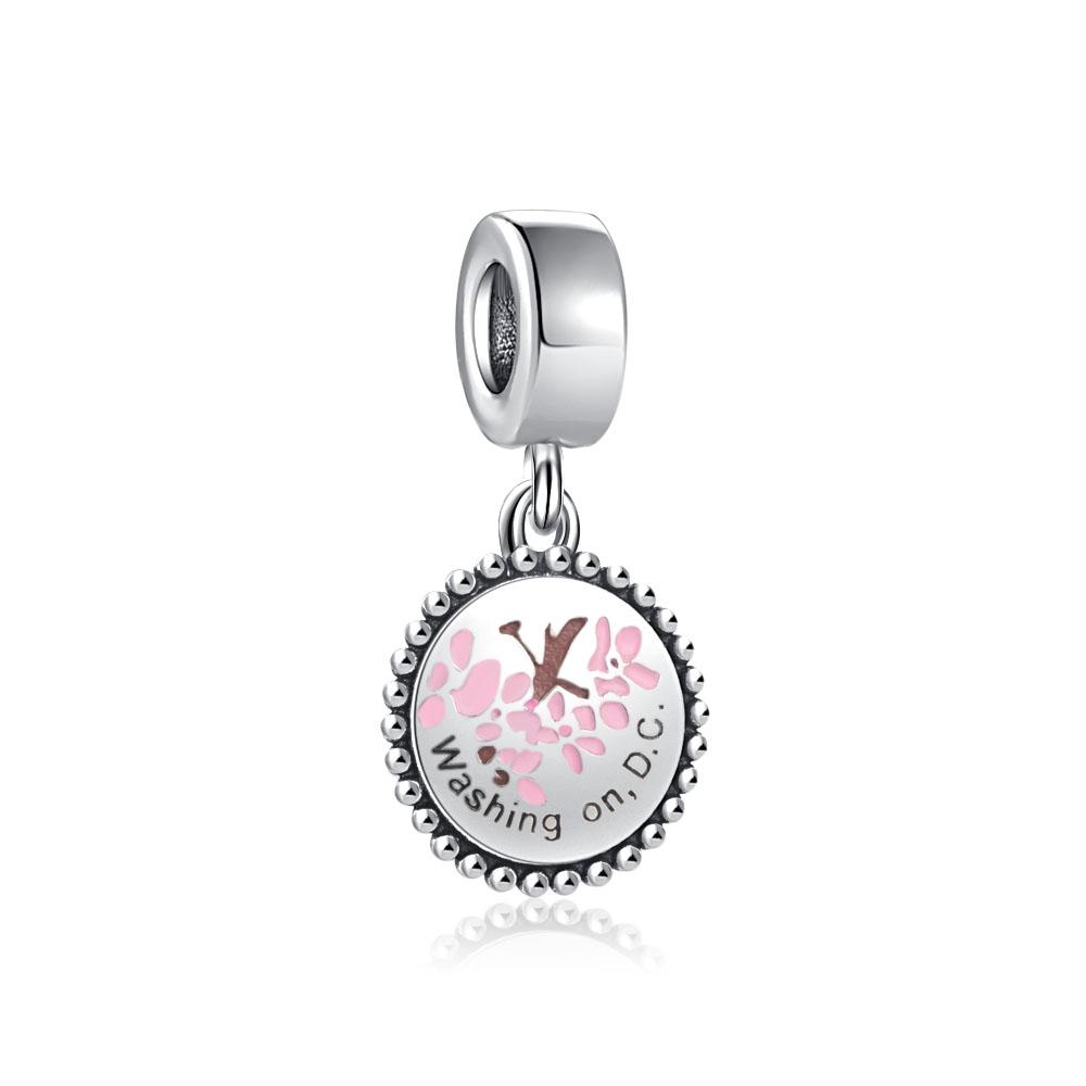 Europe Copper Circular Pendant Charm Fit Original Bracelet Jewelry Sparkling Career Nurse Bead Dangle Gift