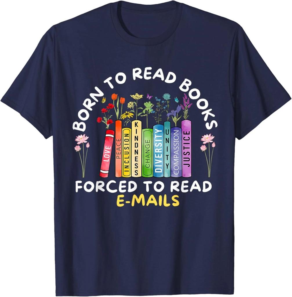 Born To Read Books Forced To Read Emails Vintage Tee Unisex T-Shirt