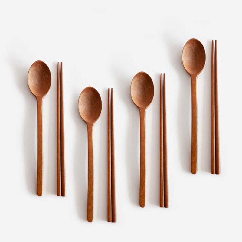 Nicott Wood 4-Person Cutlery Full Set 24P