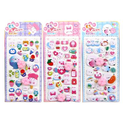 IOLOYU 3D Quetsch-Sticker und Pfotenabdruck-Sticker Set Textur 3D Dekorations-Sticker Stressabbau-Sticker Perfekt für Smartphone DIY und Planer -