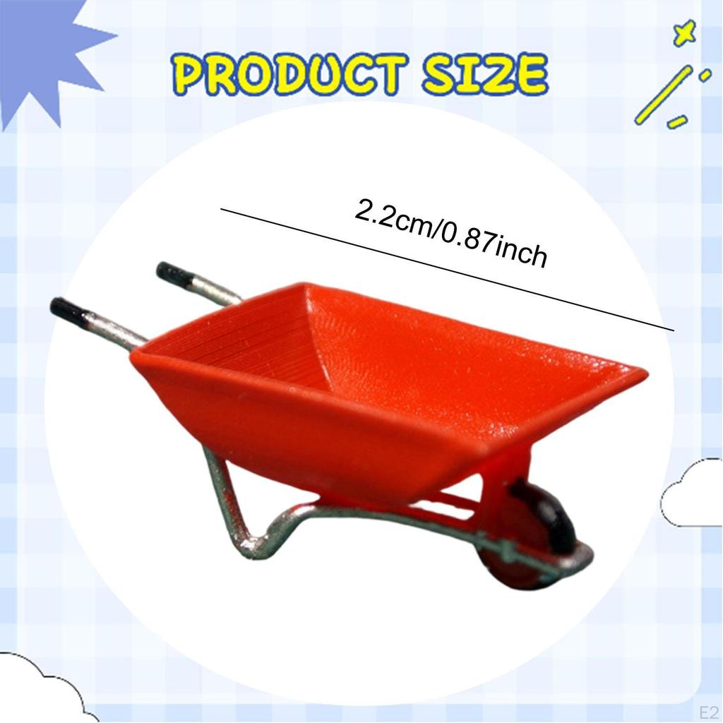 1/64 Garden Cart Model Wheelbarrow Simulation for Architectural Buildings