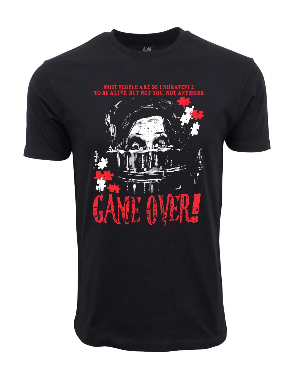 Unisex Adult Casual Graphic Game Over Horror Graphic T shirt T-Shirt XXXXL