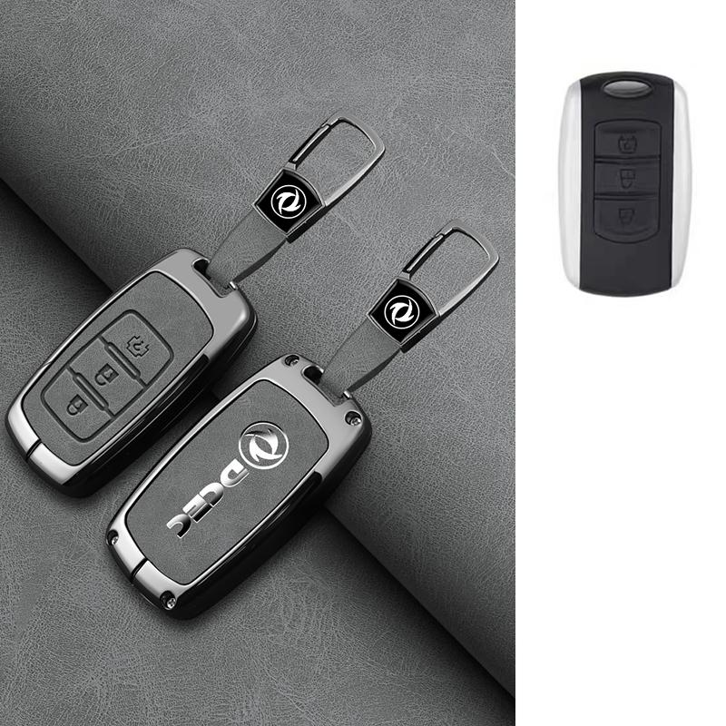 Car Remote Key Cover Case Shell For Dongfeng Dfm Dfsk Glory 580 F507 S30 H30 Ax7 Alloy Leather Protector Keychain Accessories