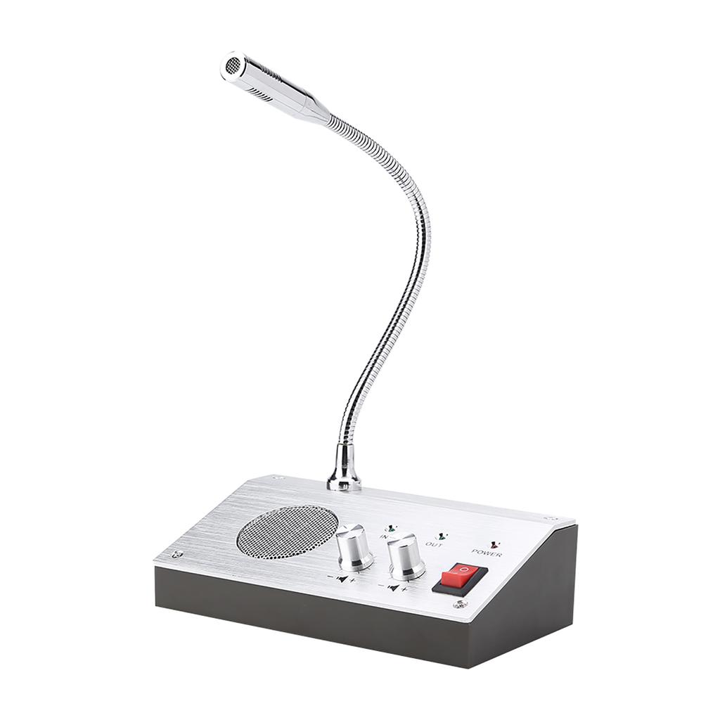 Διπλής κατεύθυνσης φωνητικό μικρόφωνο ενδοεπικοινωνίας με παράθυρο για εταιρεία ασφαλείας