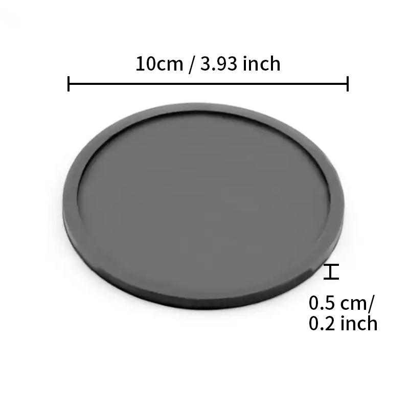 

1PC 3.93inch black color Round Silicone Coaster Mat soft Heat Resistant rubber Drink Coaster Cup Pad Home Kitchen Accessories