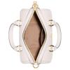Coach Rowan 18 Metal Logo Zip Closure Recycled Leather Handy Shoulder Crossbody Bag Small Women's White