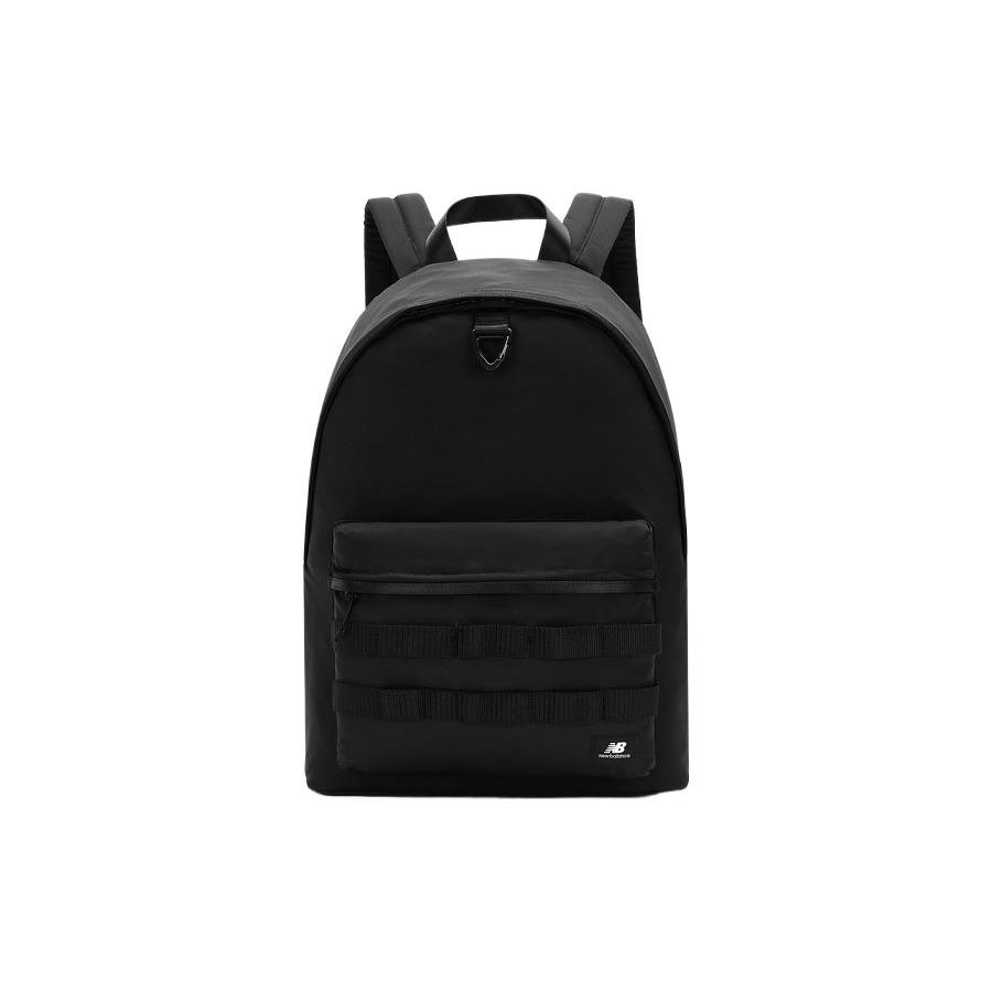 New Balance Sports Casual Versatile Zipper Fabric Backpack Large Unisex backpack Black LAB23102-BK Black,Large