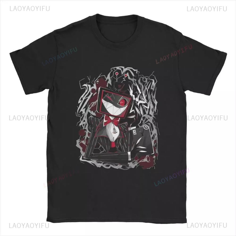 Hazbins Hotels Common Design Social Club Printed Comfortable Personality Novelty Trending Clothes High Quality Cotton Trending