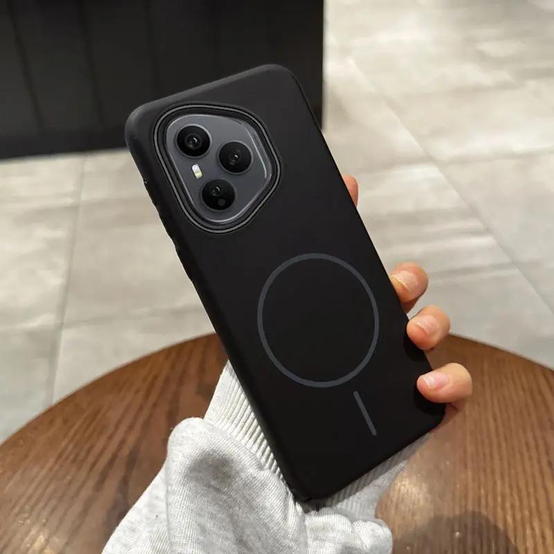 

Для Honor400 400 Pro Чохол Модний Простий М який Магнітний ПК Приємний на дотик Протиударний Чохол для Honor 400 Pro Funda Honor 400 (Global) чорний