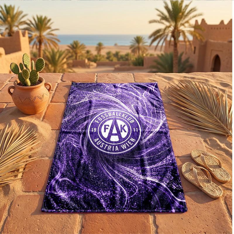 Austria Wien FC Stampa Asciugamano da Spiaggia in Microfibra Asciugatura Rapida Assorbente Asciugamano Grande per Spiaggia Nuoto Viaggio