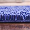 Non-Slip Chenille Half-Round Floor Mat - Water Absorbing, Machine Washable Rug for Hallway, Bathroom, and Bedroom