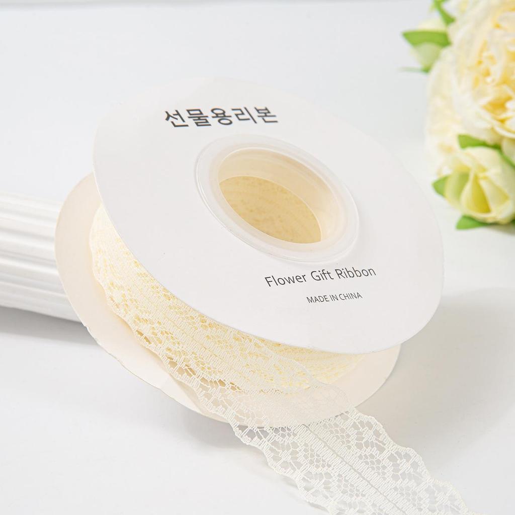 25 Yards Lotusblatt-Polyester-Spitzenband für DIY-Blumensträuße und Geschenkbox-Verpackungen