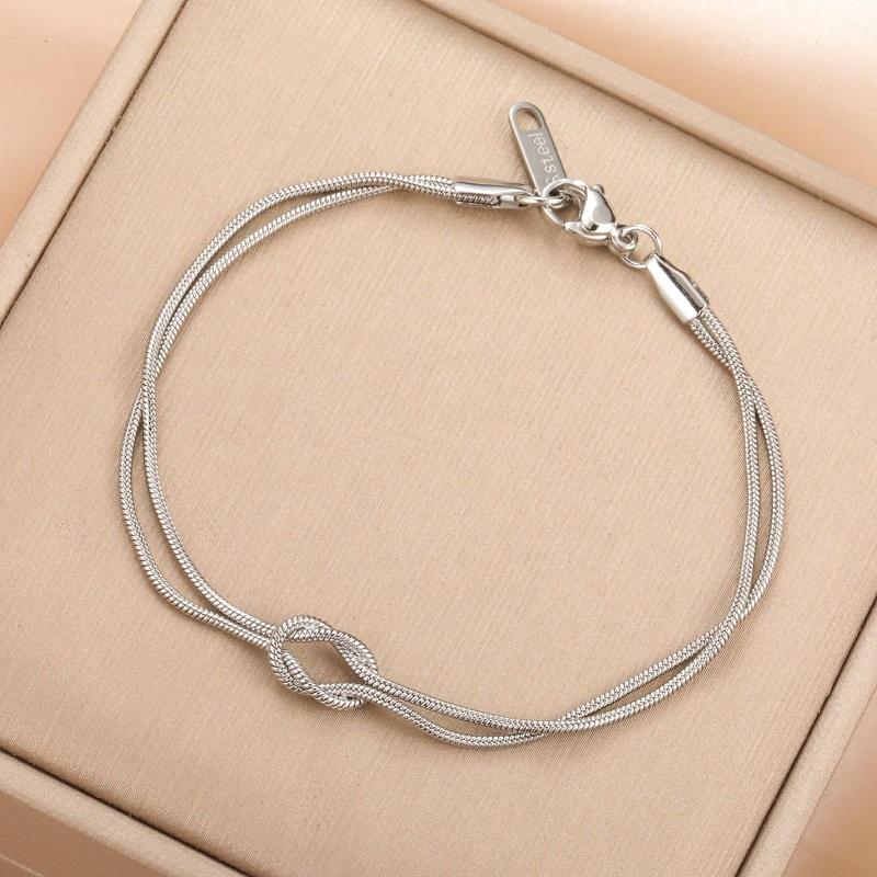 Stainless Steel Metal Round Beaded Bracelets For Women Fashion Gold Color Multilayer Layered Chain Bracelet Wedding Zircon Gift