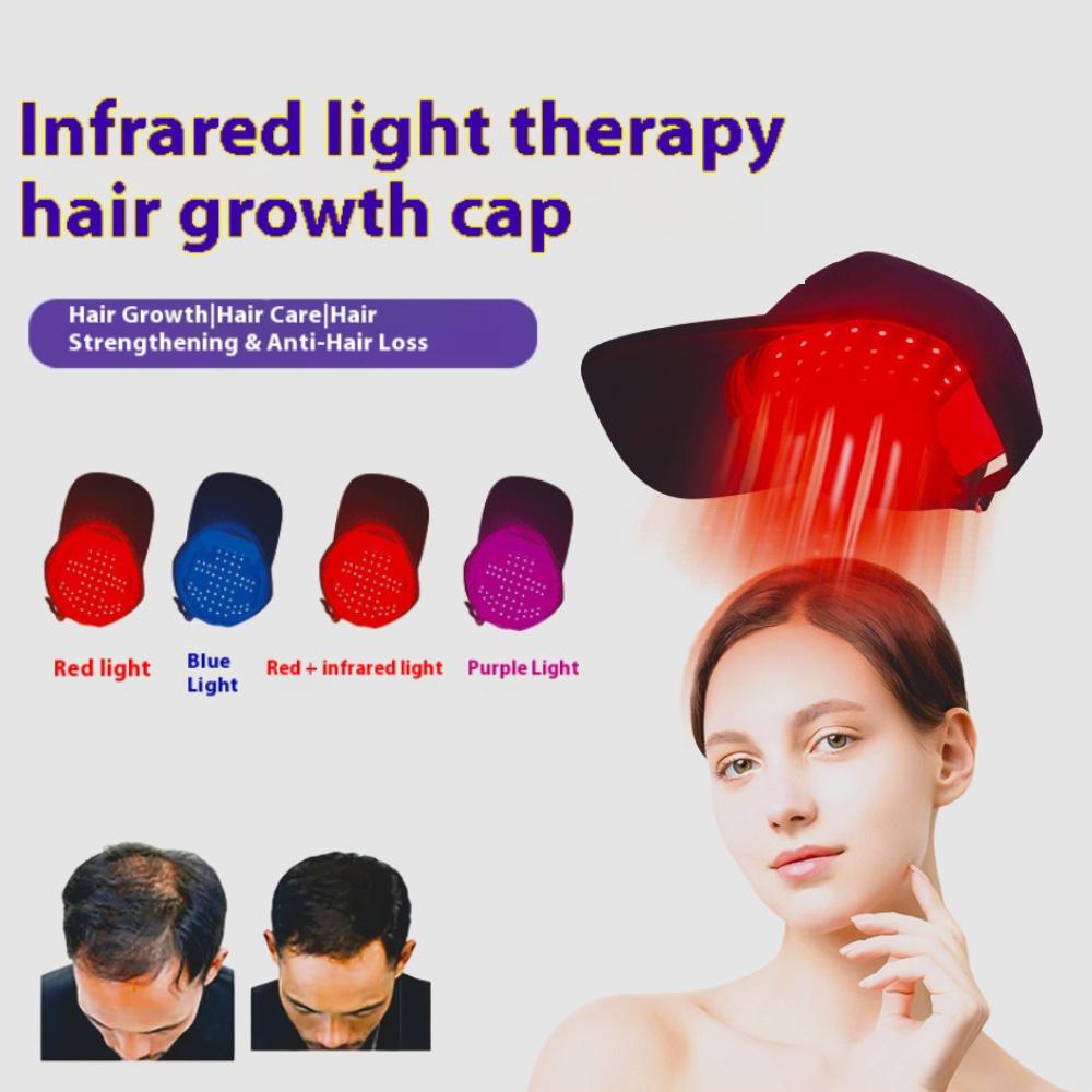 Red Light Therapy for Hair Fast Growth Cap Red&infrared Light Therapy Device for Hair Loss Treatment with Usb Charging Anti-Hair
