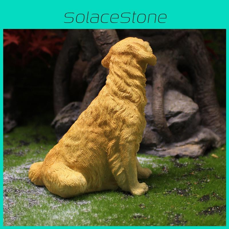 Simulated Golden Retriever Resin Handicrafts Suitable For Animal Collectors Gift