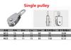 Stainless Steel Pulley M15/M25 Single/Double Wheel Swivel Lifting Rope Pulley Set Lifting Wheel Tools Wire Rope Crane Pulley