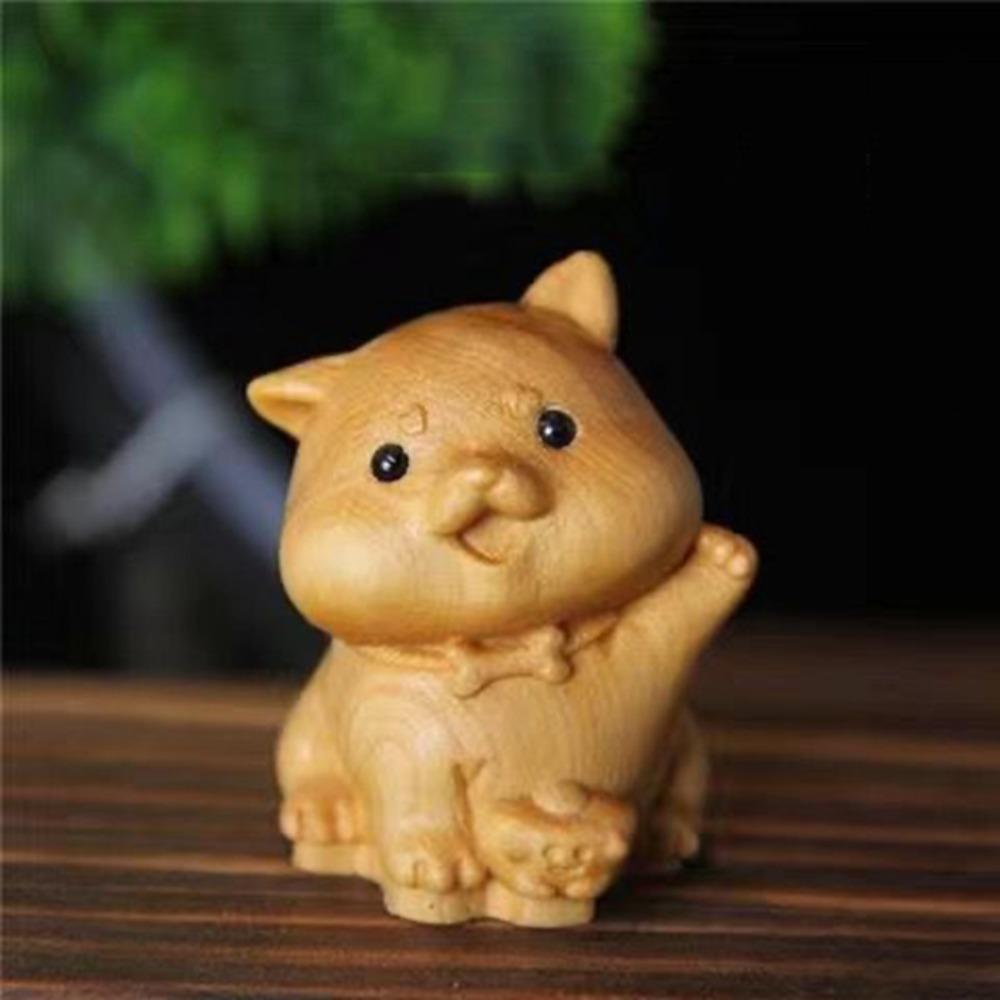 Mini Wood Carving Wood Carving Twelve Zodiac Wooden Zodiac Wood Little Animal Model  New Year Gift