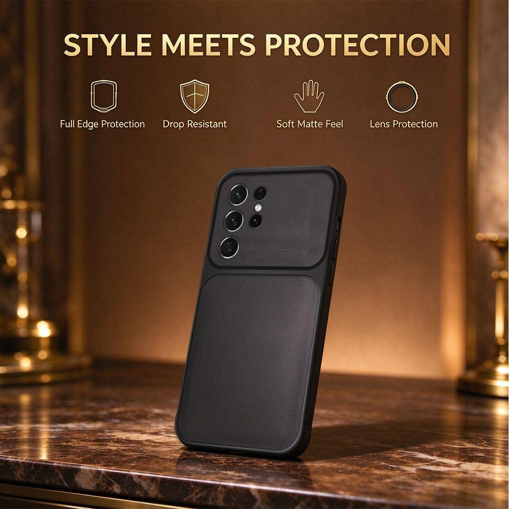 Soft TPU Phone Case for Samsung Galaxy S25 Ultra S24 S23 S22 With Full Lens Protection Cover