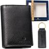 Geschenkset: Herren-Ledergeldbörse und Schlüsselanhänger - Peterson
