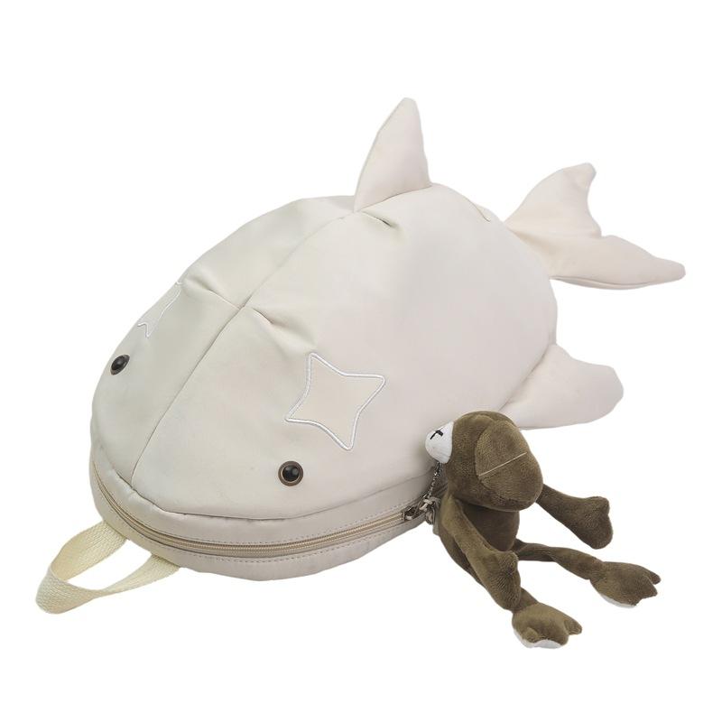 Personalized Shark Backpack Autumn 2025 New Japanese Cartoon Doll Doll Versatile Men's and Women's Trend Small Backpack