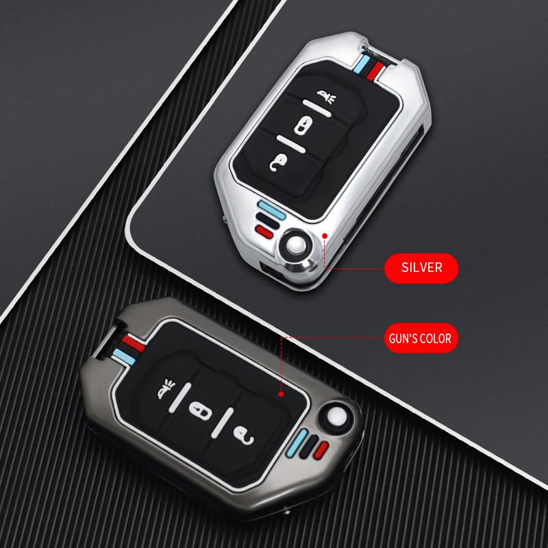 Car Key Case Cover Protective Shell Fob for Jeep Wrangler JL JLU Rubicon Gladiator JT Sahara JLU 18 2019 2020 2021 2022 2023
