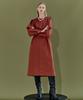 EN OR Volume Sleeve Tuck Dress - Orange