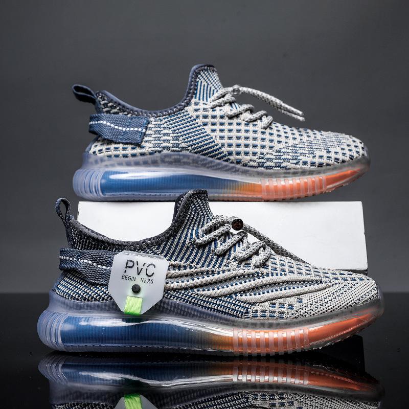 

Лето 2024 года, новый модный тренд, нескользящая обувь для мальчиков, спортивная обувь для активного отдыха, удобная, дышащая, увеличивающая рост, универсальная обувь 31 джинсовый синий