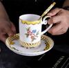 Vintage Ceramics Coffee Cup and Saucer Flower Tea Cups Afternoon Tea Mug Water Cup Breakfast Cups Milk Mug Juice Mug Drinkware