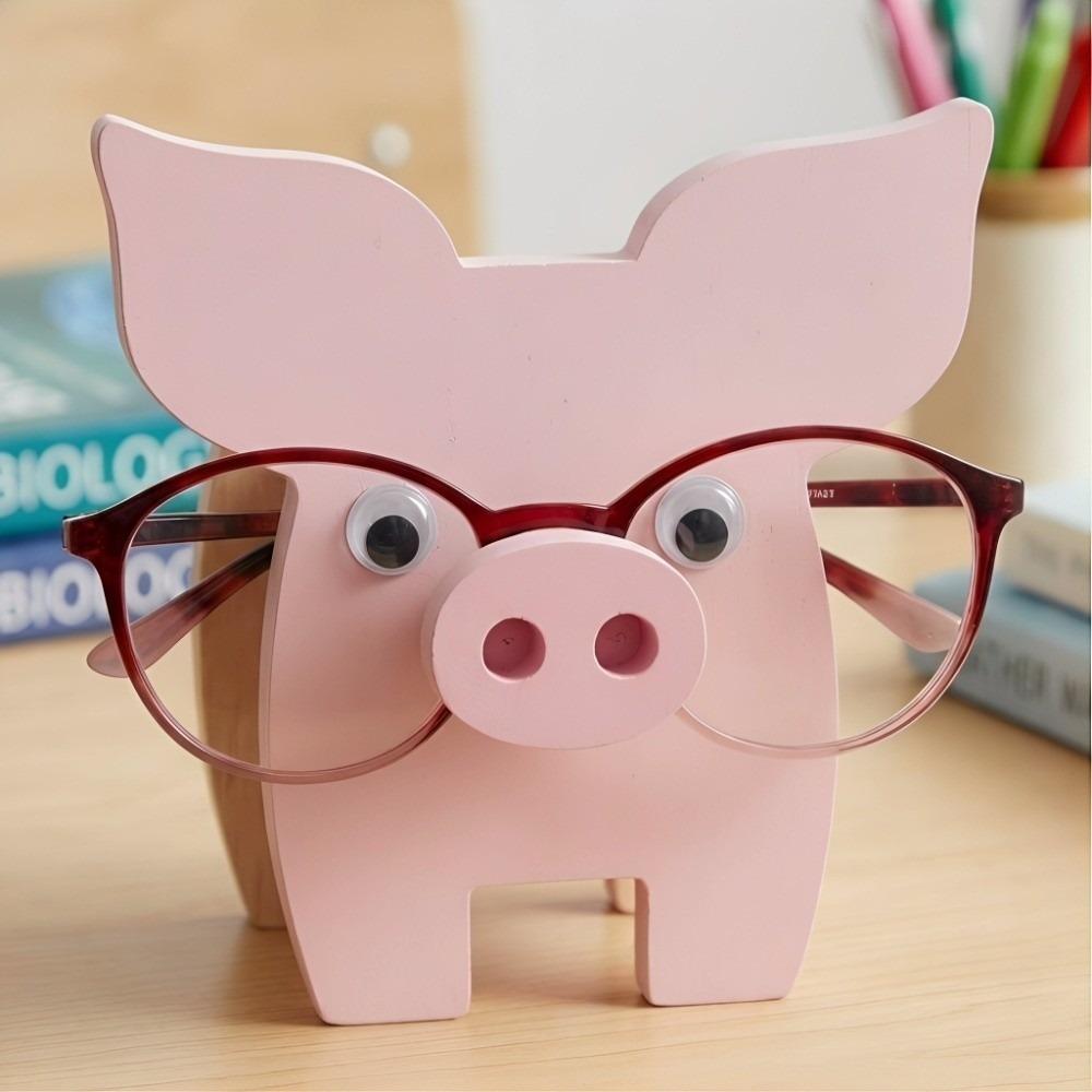 Wooden Glasses Display Stand Animal Shaped Desktop Rack Animal Eyeglass Holder  Nightstand
