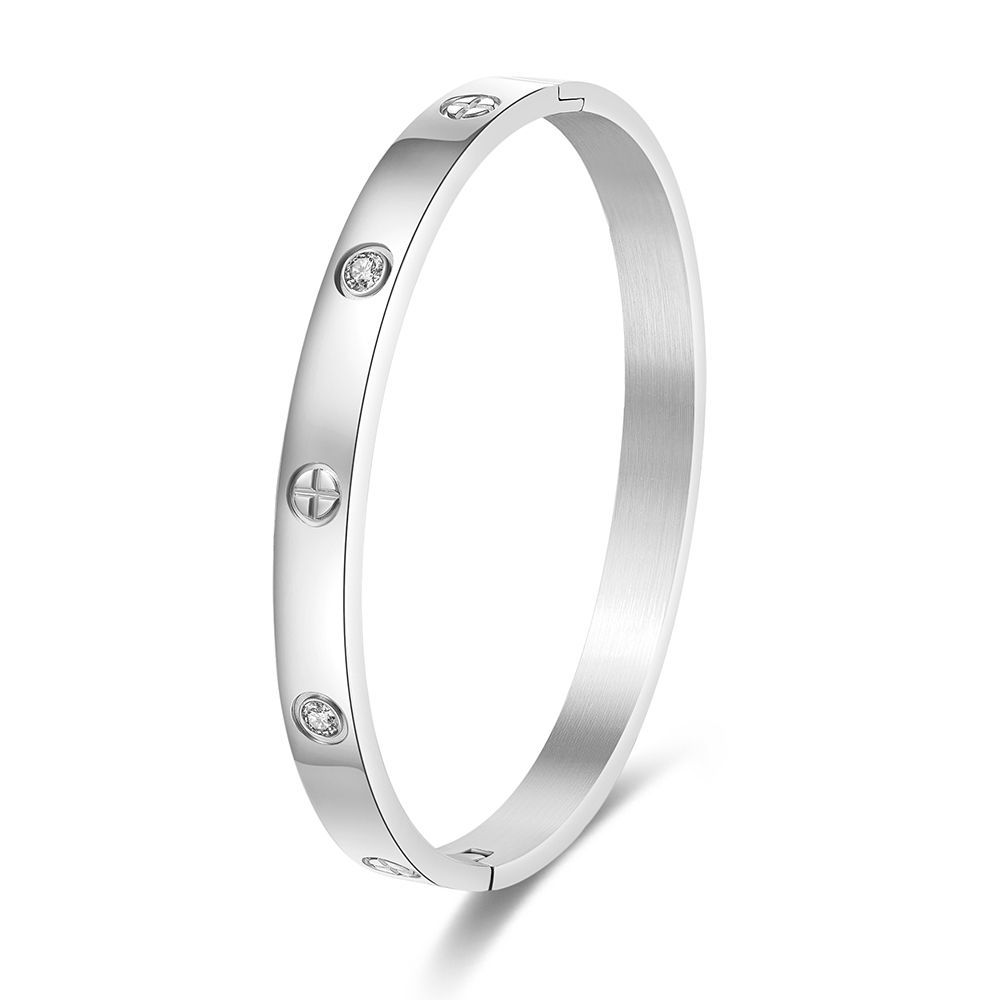 JYL TS Bracelet Diamond Inlaid Bangle-Shines Prosperity & Enhances Elegance