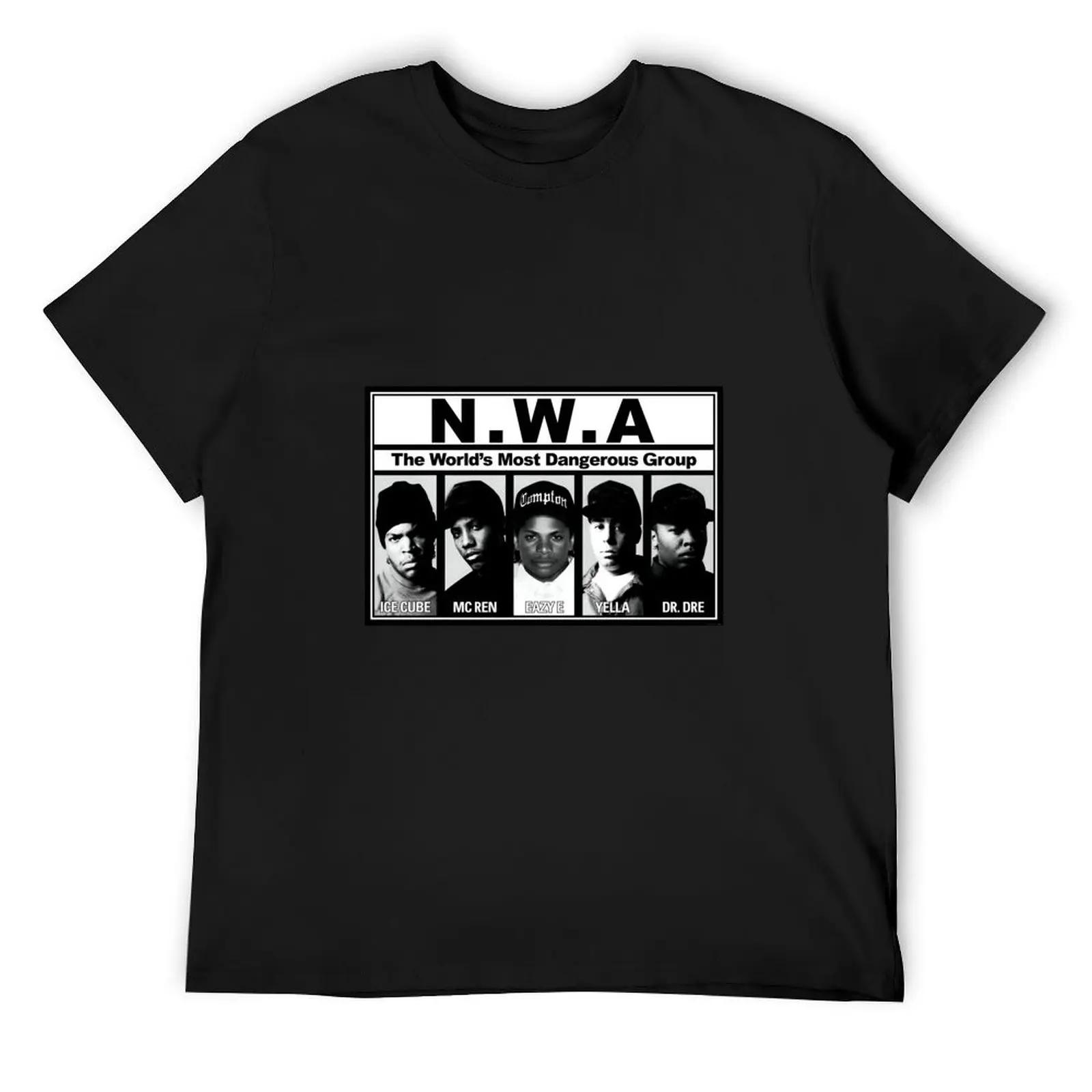 

N.W.A Group cool design Rap T-Shirt boys animal print anime figures oversizeds quick drying Men s t-shirt 4XL