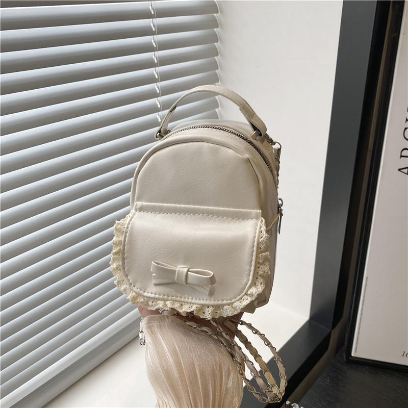 New Niche Fashion Mini Backpack Senmeng Casual Commuting Bow Backpack Small Schoolbag