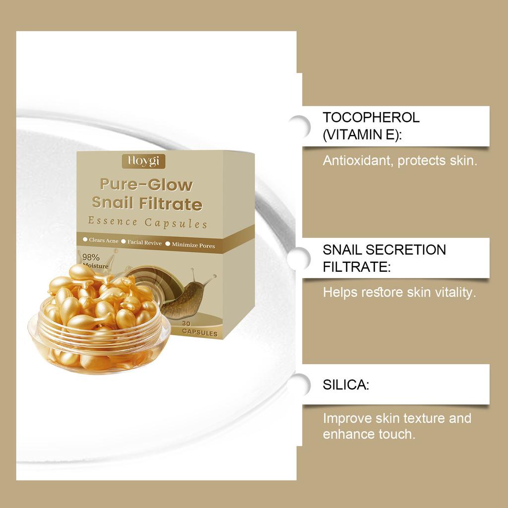 Hoygi Snail Firming Skincare Serum Capsules With Nourishing Natural Elasticity For Face