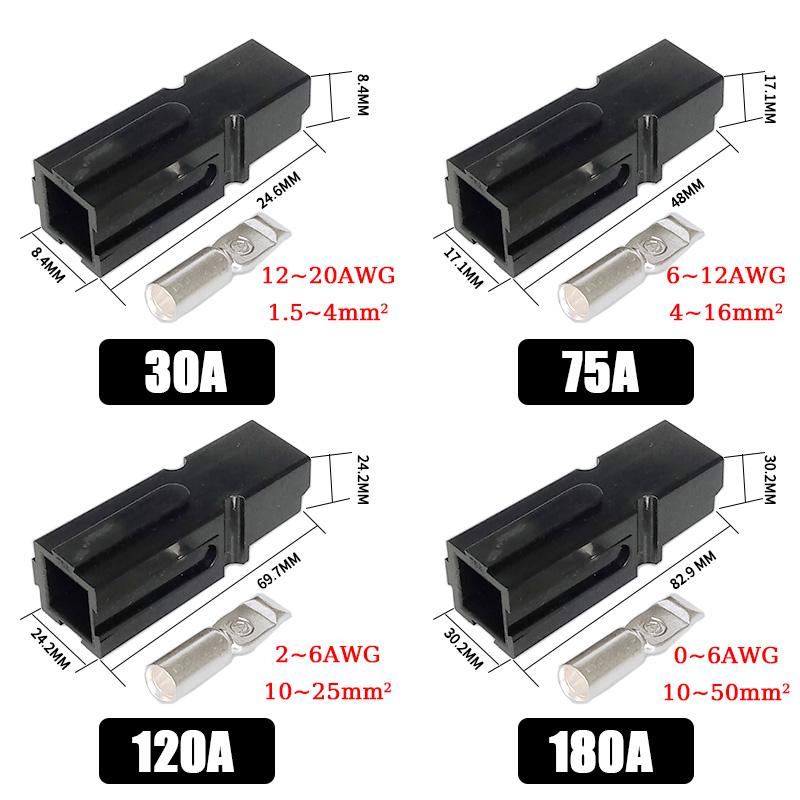 10/20/100 szt. Typ Anderson Jednopolowy 30A 75A 120A 180A Wtyczka 600V DC Złącze Bateryjne Wtyczka Zasilania UPS Wysokoprądowa Szybkozłącze