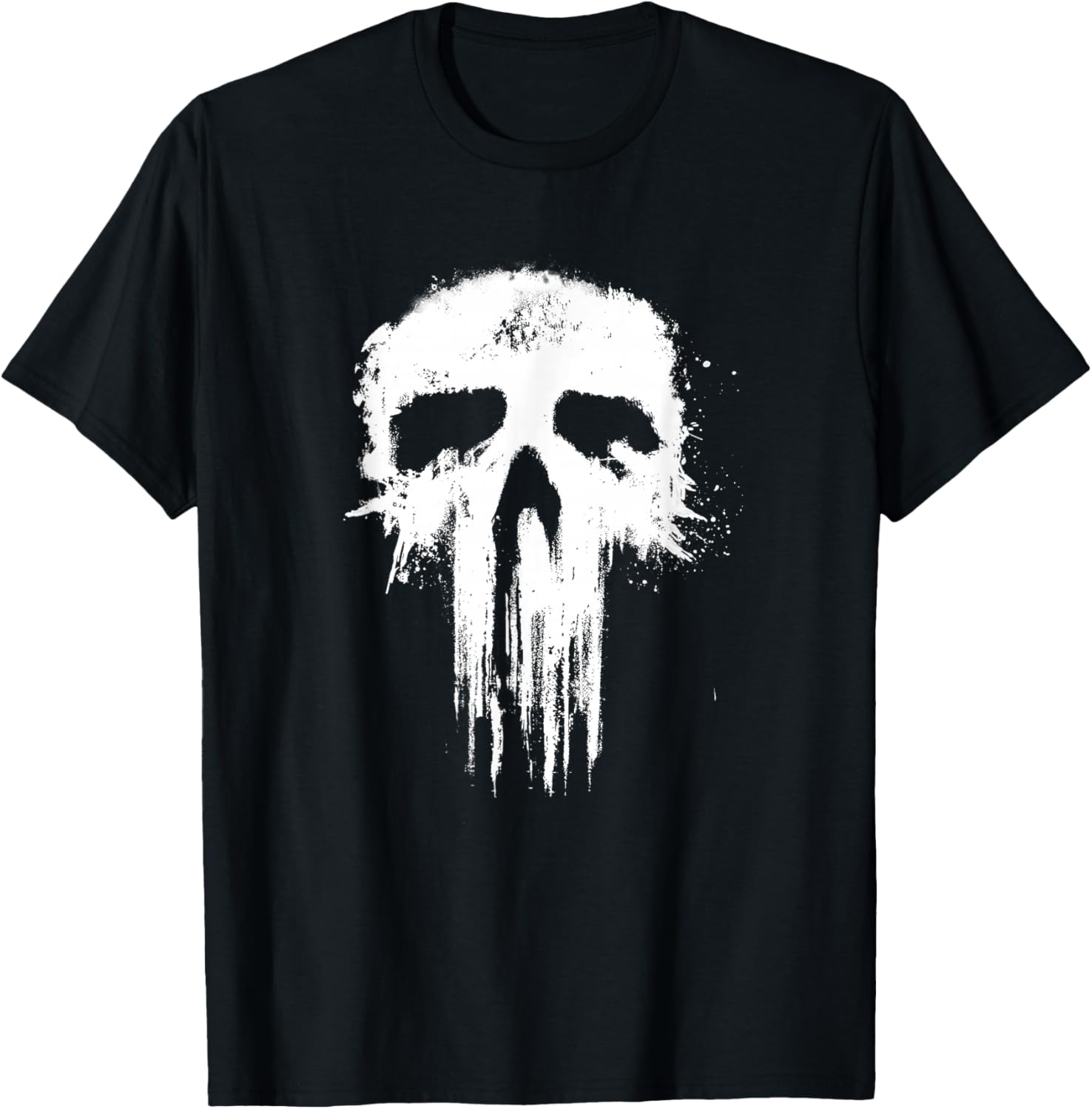 Marvel Punisher Paint Splat Skull Vintage Chest Logo T-Shirt S