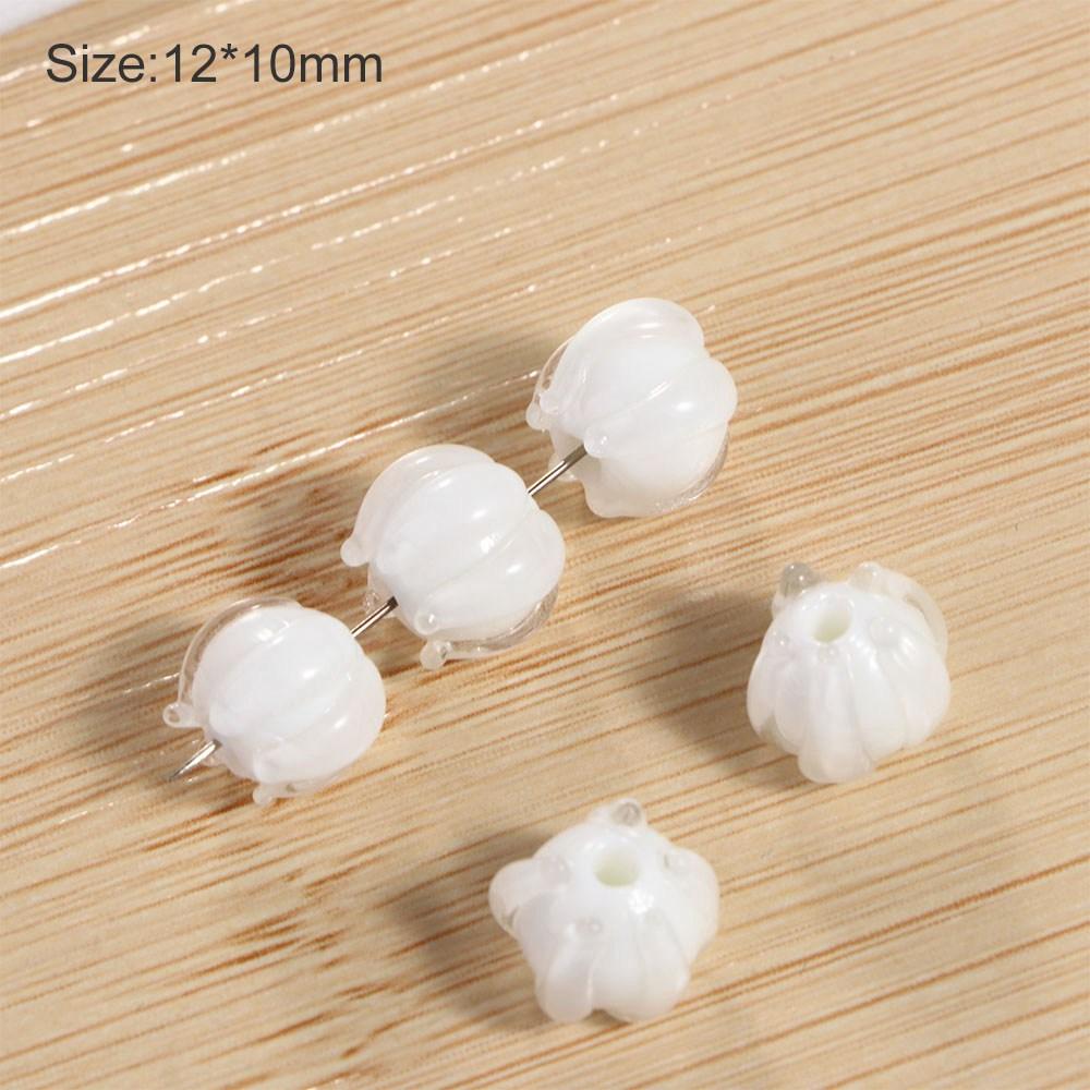 Crafts for Necklace Earrings Lampwork Beads Ancient Style Flower Bud Beads Bell Orchid Liuli Beads