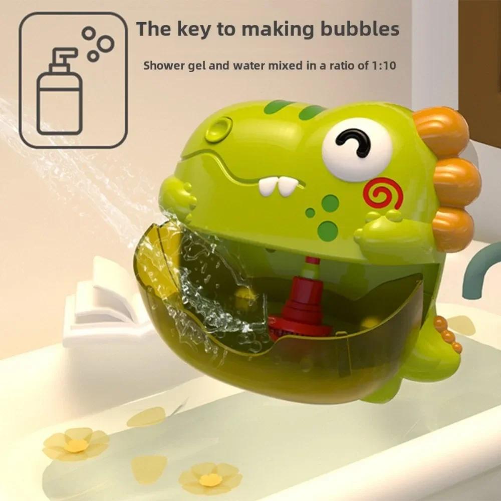 Baby Bath Toys Bubble Machine Dinosaur Crabs Music Kids Bath Toy Bathtub Automatic Bubble Maker Baby Bathroom Toy for Children