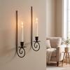 2 Pieces Wall-Mounted Candle Sconce Rustic Home Decor Decorative for Entryway