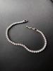 Women's Zircon Bling Hip Hop Bracelet - Electroplated Round Tennis Bangle