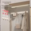Milky White No-Drill Adhesive Over-the-Door Towel & Clothes Hook