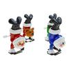 Mini Christmas Wind-Up Toy Bear/Santa Claus/Snowman/Reindeer Clockwork Chain Toy Plastic Running Jumping Movement Figures