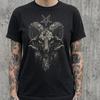 Baphomet Goat Head Shirt, Pentagram Sigil Occult Graphic Tee