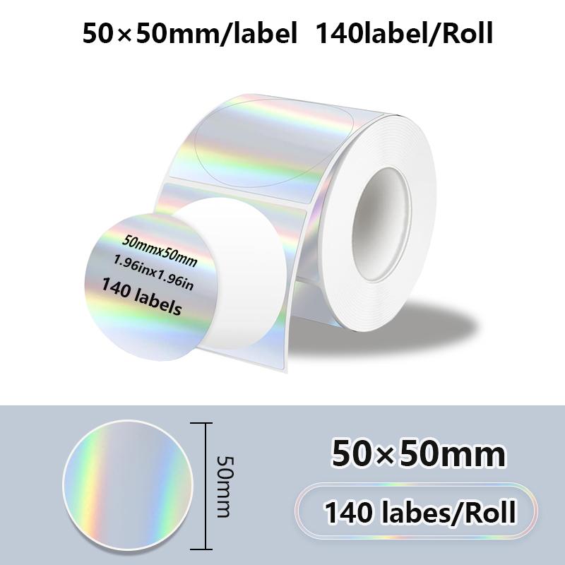 50x50 Laser Transparent Thermal Adhesive Label Roll Compatible for Phomemo M110 M200 M120 M220 E210 P50 DETONG P1 Label Printer
