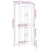 VidaXL Highboard White 69.5x34x180 Cm Engineered Wood 3198249