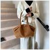 2025 Women's Suede Tote Bag - Large Capacity, Frosted Finish, Versatile Handbag for Autumn/Winter