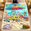 Flannel BlanketSpongeBob Football Warm Soft Throw Blanket for Indoor Sofa Bed Living Room Use