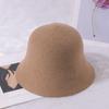 Autumn and Winter Wool Bucket Hat Trendy Versatile Washbasin Hat Women's Knitted Double-sided Foldable Bucket Hat